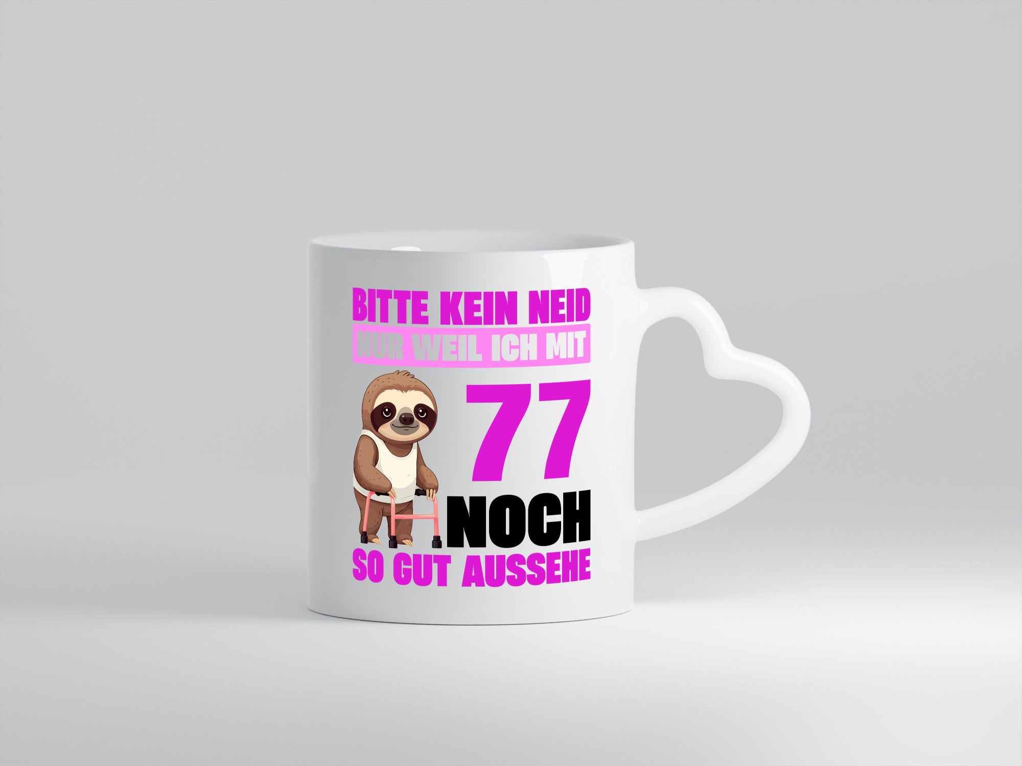 77. Geburtstag | Bitte kein neid Faultier 77 Jahre v2 Geschenk Geschenkidee