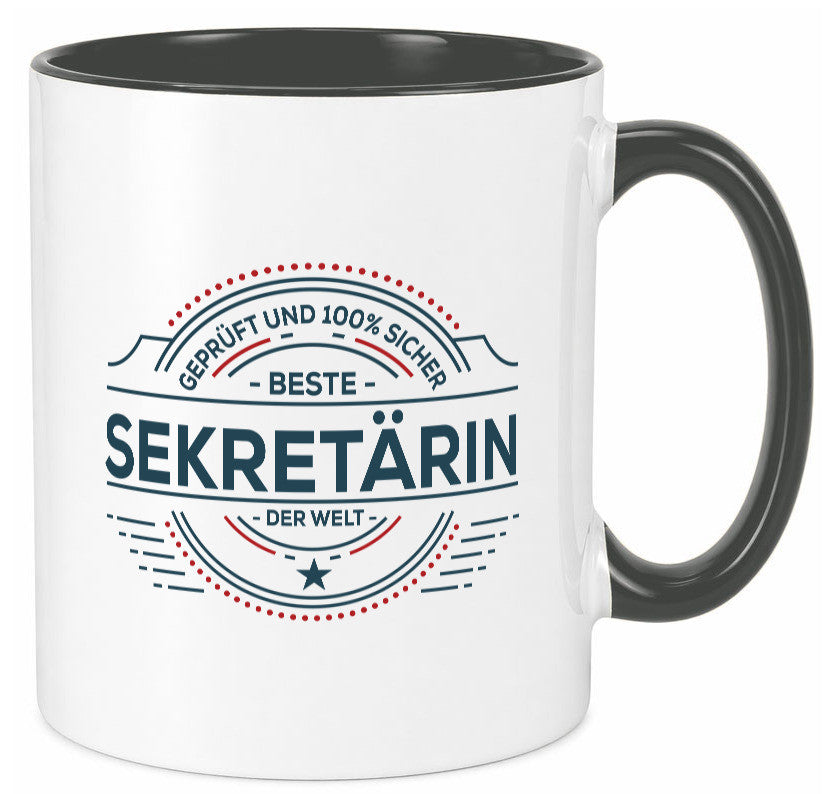 Geprüft und sicher: Sekretärin | Büro Geschenk Arbeit Kollegen lustiger Spruch