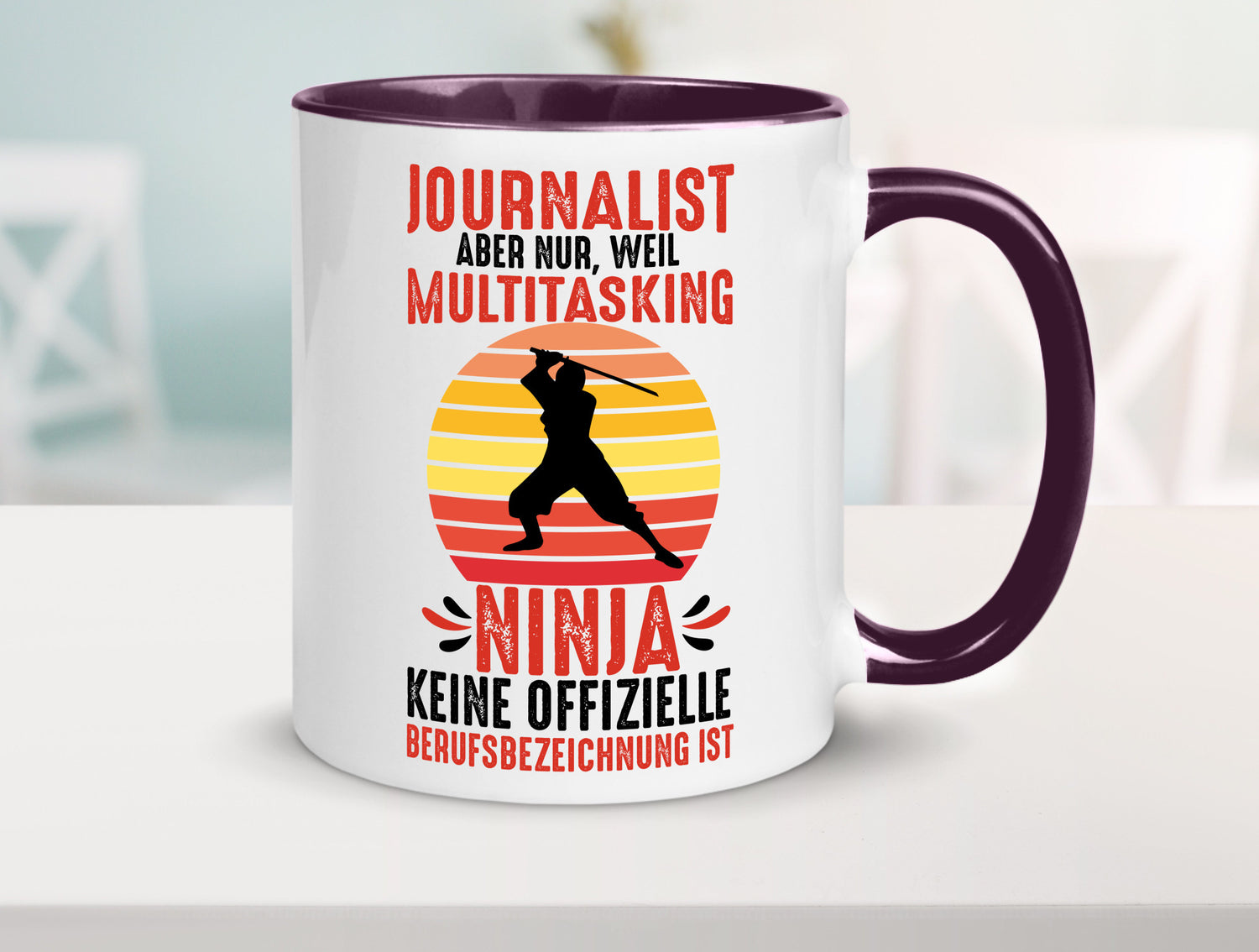 Journalist weil Multitasking Ninja kein Beruf ist Geschenk Arbeit Kollegen Büro