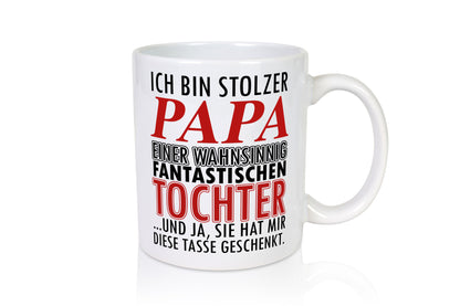 Stolzer Vater v2 lustiger Spruch Geschenk Familie Geschenkidee Tasse
