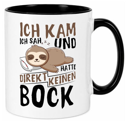 Ich hatte keinen Bock | Faultier Büro Arbeit Geschenk Kollegen lustiger Spruch Tasse