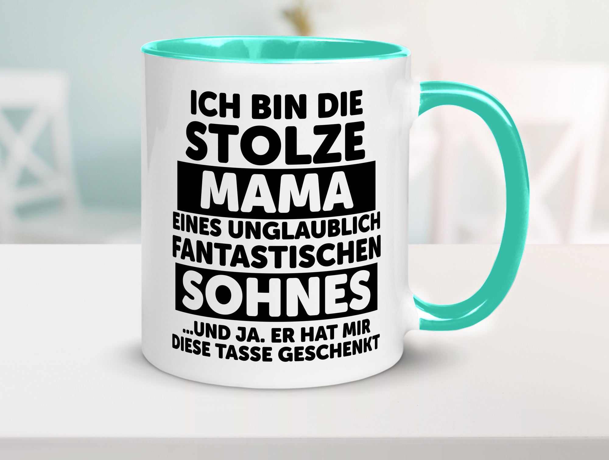 Stolze Mama | Fantastischer Sohn Beste Humor Familie Geschenkidee Tasse