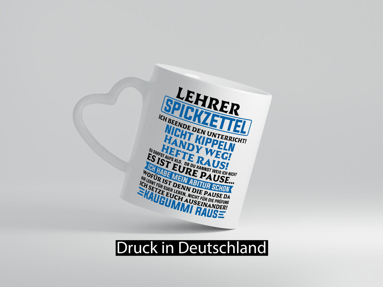 Lehrer Spickzettel | Beruf Tasse lustiger Spruch vl10 Geschenkidee Arbeit