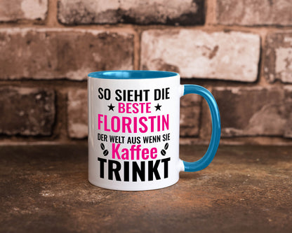 Kaffee trinkt: Floristin | Blumen Verkäuferin lustiger Spruch Geschenk Humor