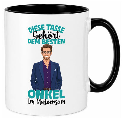 Im Universum: Onkel | Neffe Bruder Familie lustiger Spruch Geschenk Tasse