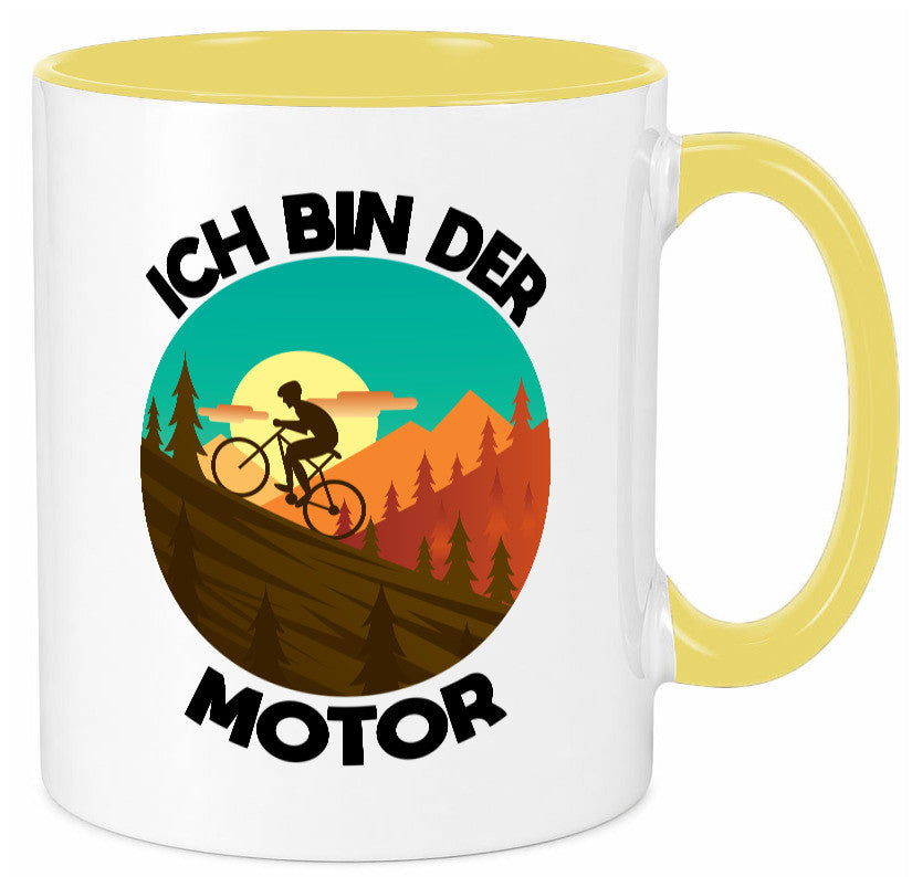 Ich bin der Motor | Mountainbiking Fahrrad Berge Geschenkidee Humor Tasse