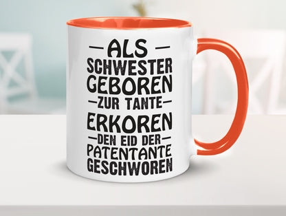 Eid der Patentante | Tante Tasse Schwester Humor lustig Geschenkidee Geschenk