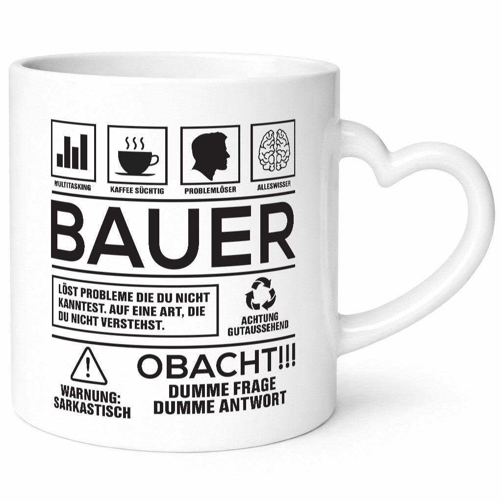 Achtung Probleme Bauer | Bauernhof Landwirtschaft Humor Geschenkidee Tasse
