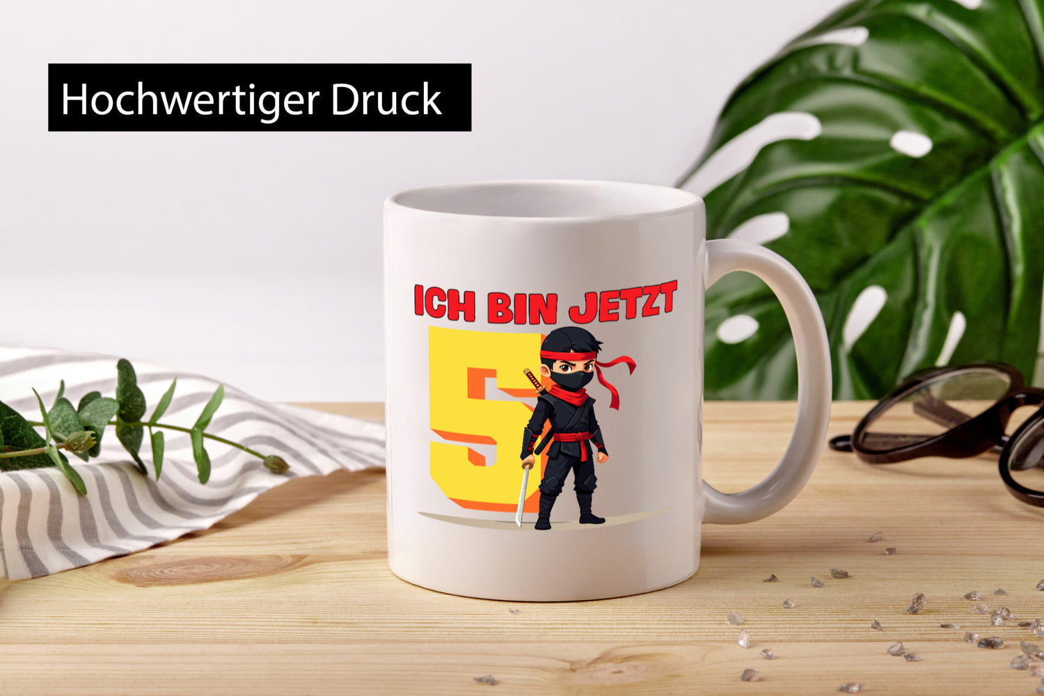 5. Geburtstag | 5 Jahre Ninja Kinder Geschenkidee Humor Tasse