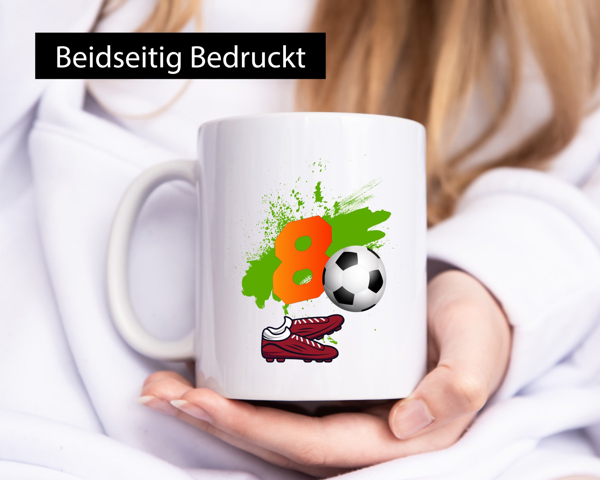 8. Geburtstag | Jungen Fußball Fußballspieler lustig Geschenkidee Geschenk Tasse