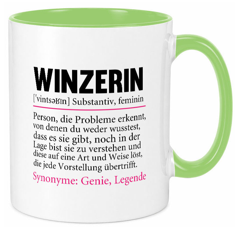 Winzerin | lustige Spruch Weinbauer Wein Beruf lustiger Geschenk Arbeit Tasse