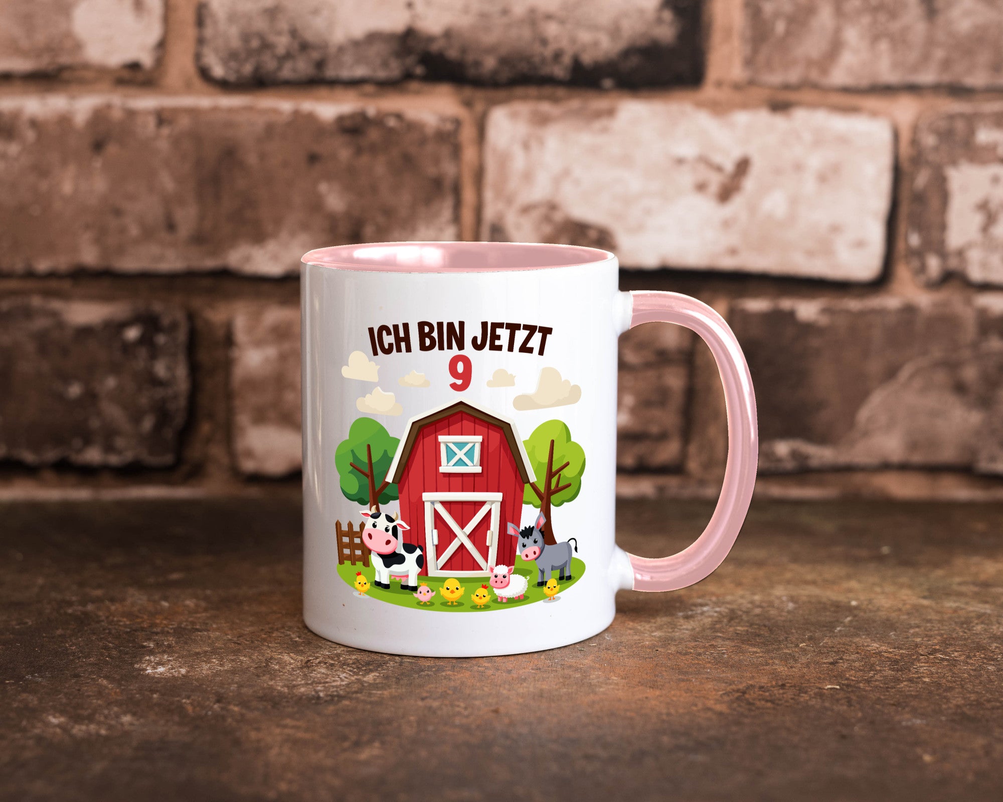 9. Geburtstag | 8 Jahre Bauernhof und Tiere Humor Geschenkidee Tasse