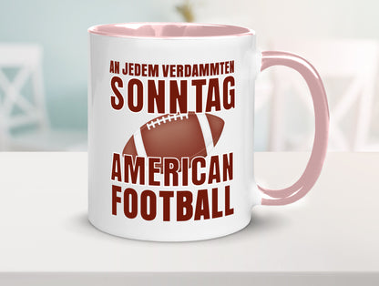American Football | Sportfan Motiv jeden Sonntag Humor Geschenkidee Tasse