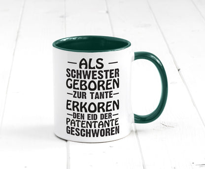 Eid der Patentante | Tante Tasse Schwester Humor lustig Geschenkidee Geschenk