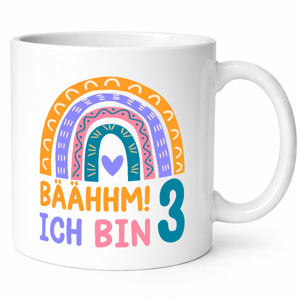 3. Geburtstag | 3 Jahre Regenbogen Bääm Mädchen Geschenkidee Humor Tasse