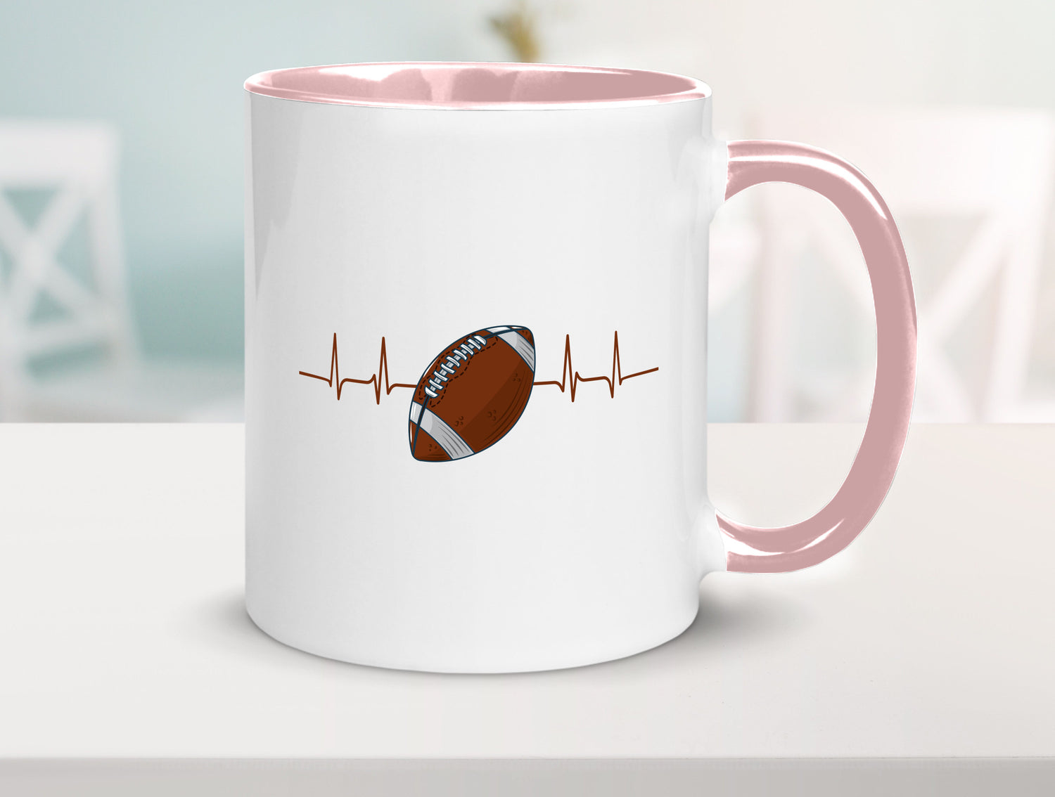 American Football Herzschlag | Footballer Superbowl Humor Geschenkidee Tasse