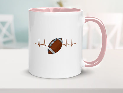 American Football Herzschlag | Footballer Superbowl Humor Geschenkidee Tasse