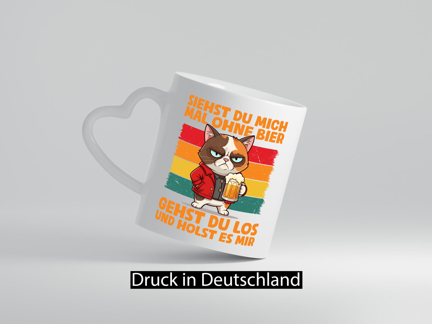 Siehst du mich ohne bier | Katze Biertrinker Geschenk Tierliebhaber Humor