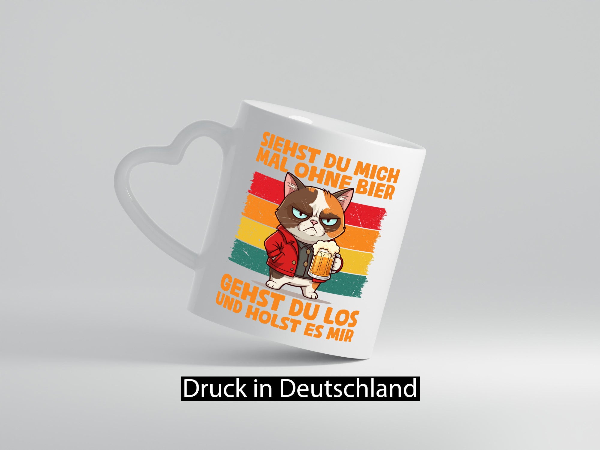 Siehst du mich ohne bier | Katze Biertrinker Geschenk Tierliebhaber Humor