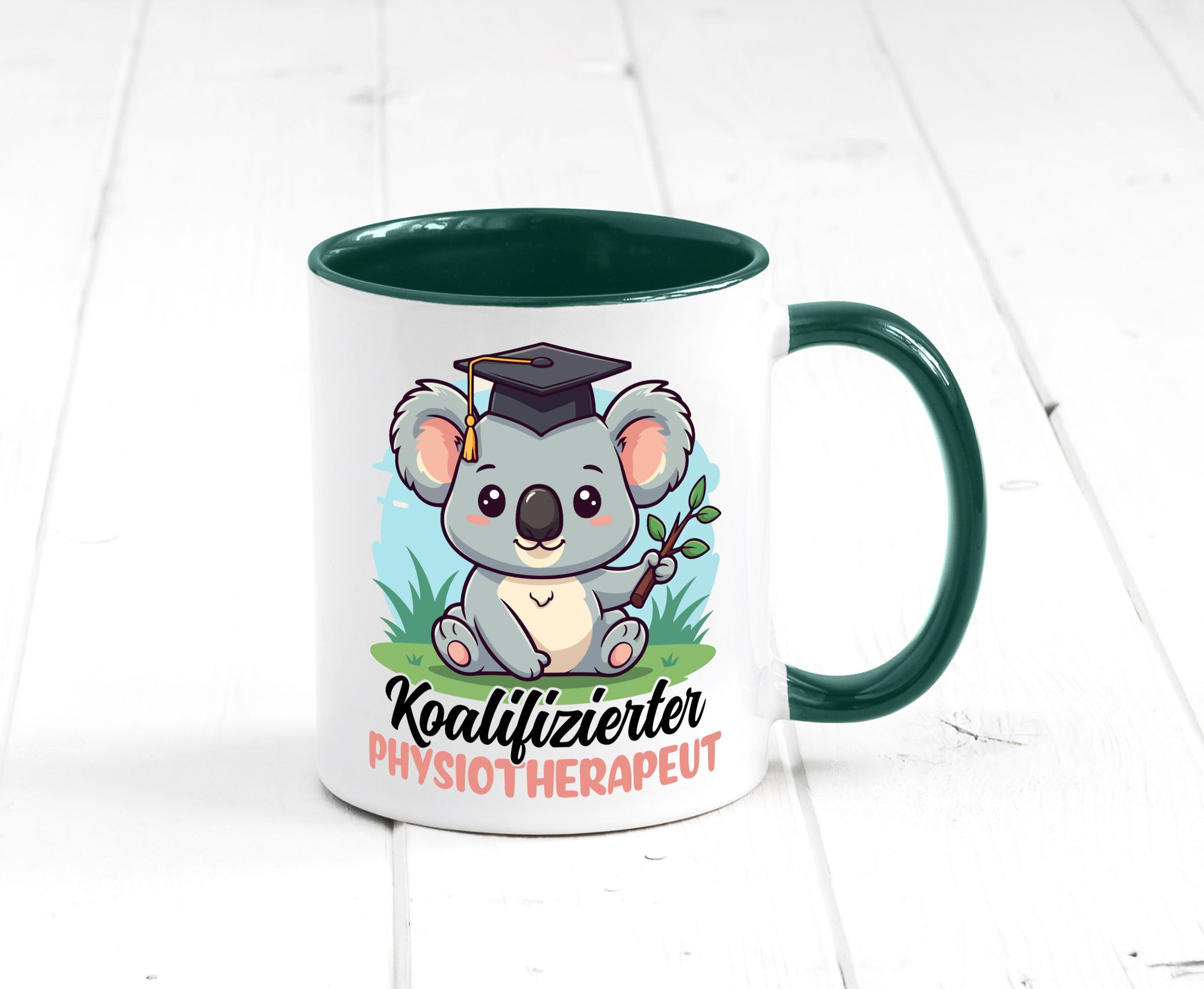 Koalifizierter Physiotherapeut Geschenk Humor Geschenkidee lustiger Spruch Tasse