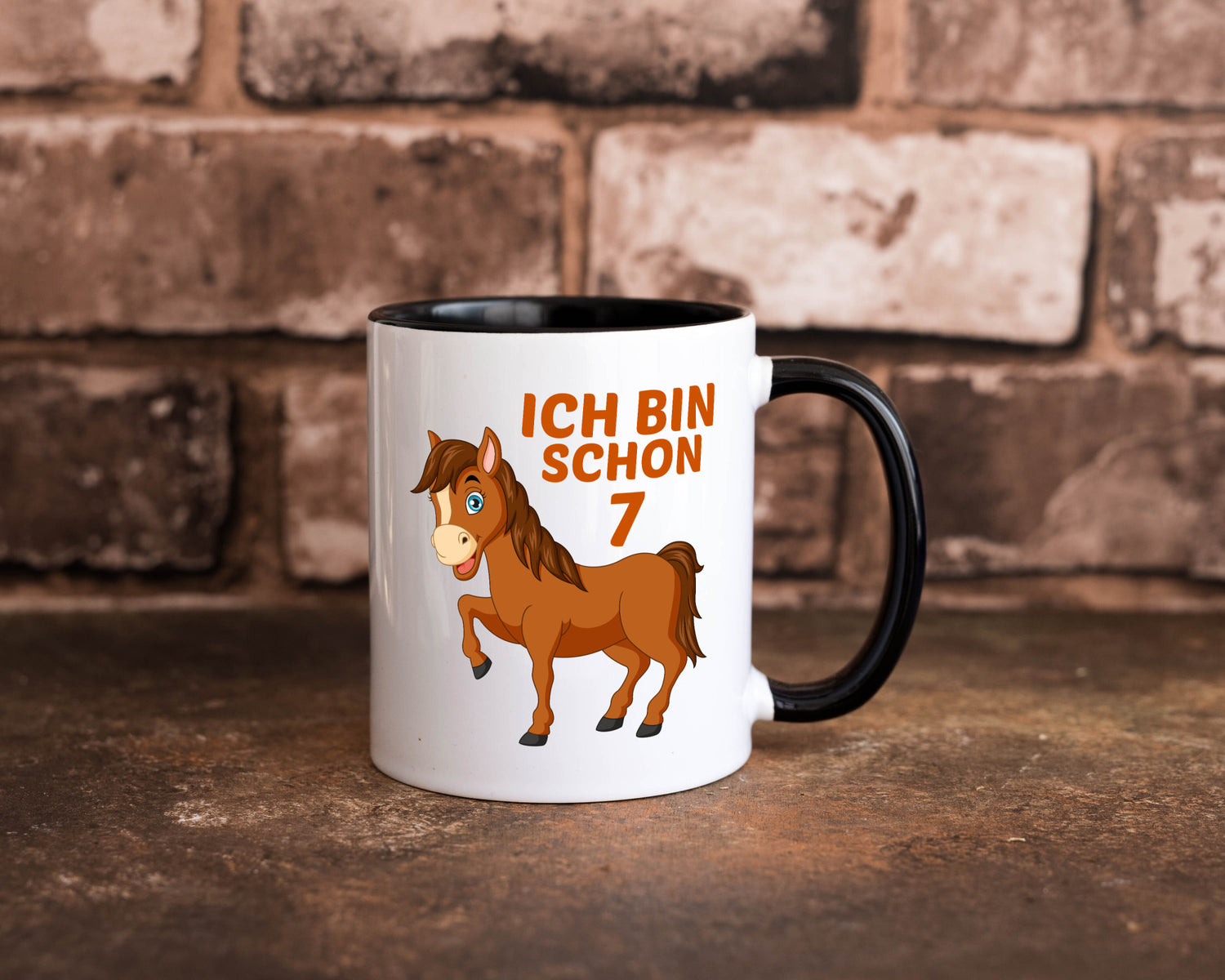 7. Geburtstag | Ich bin schon 7 Pferde Pony Humor Geschenkidee Tasse