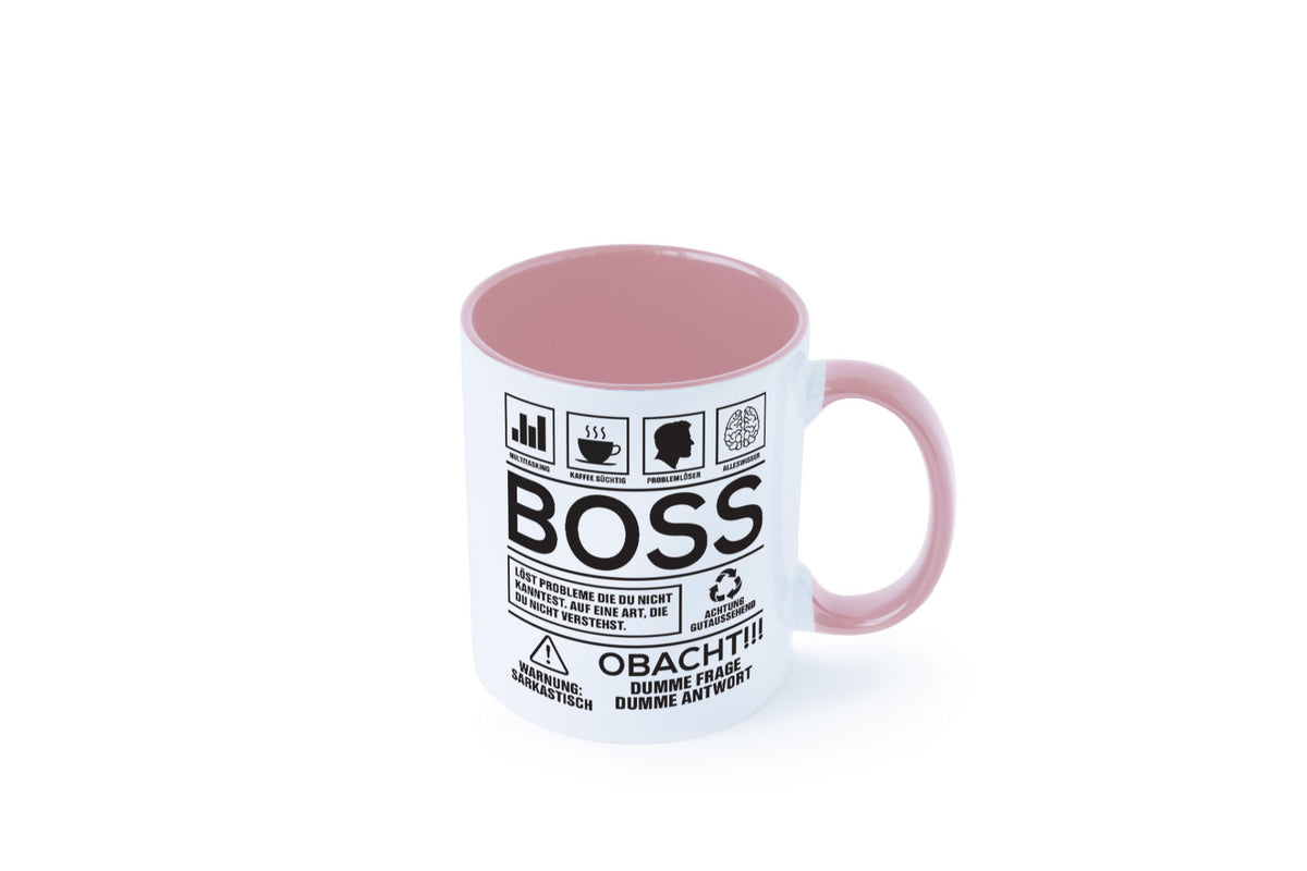 Achtung Probleme Boss | Führungskraft Vorgesetzter lustig Humor Geschenkidee Tasse