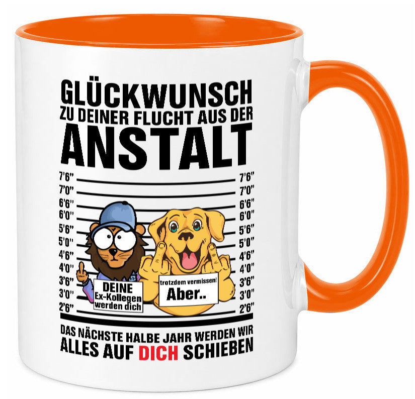 Glückwunsch zu deiner Flucht | Abschiedgeschenk v3 Geschenk Humor Geschenkidee