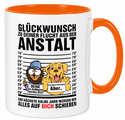 Glückwunsch zu deiner Flucht | Abschiedgeschenk v3 Geschenk Humor Geschenkidee