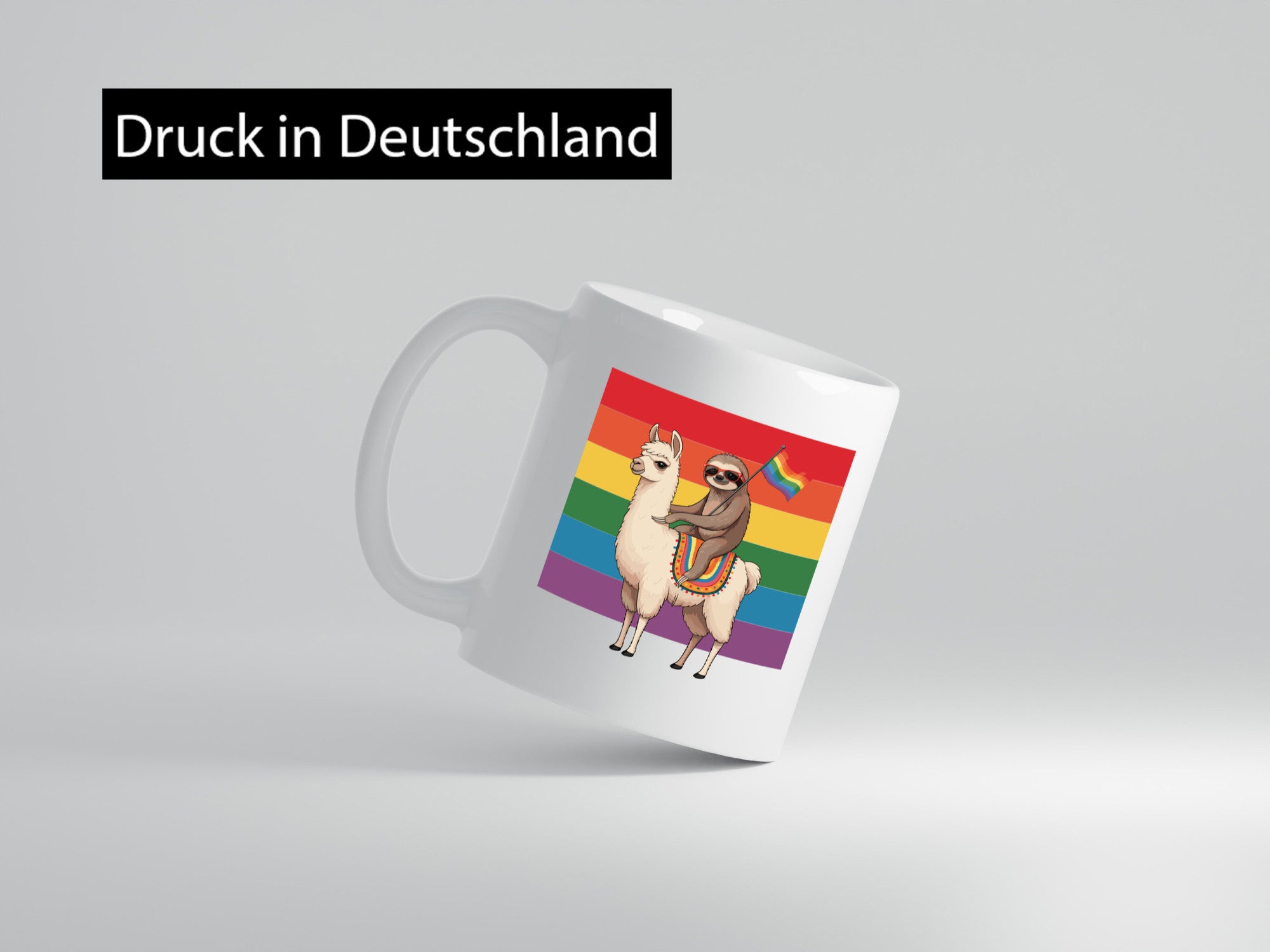 Lama | Faultier Regenbogen Sunset LGBT lustiger Spruch Geschenk Tierliebhaber