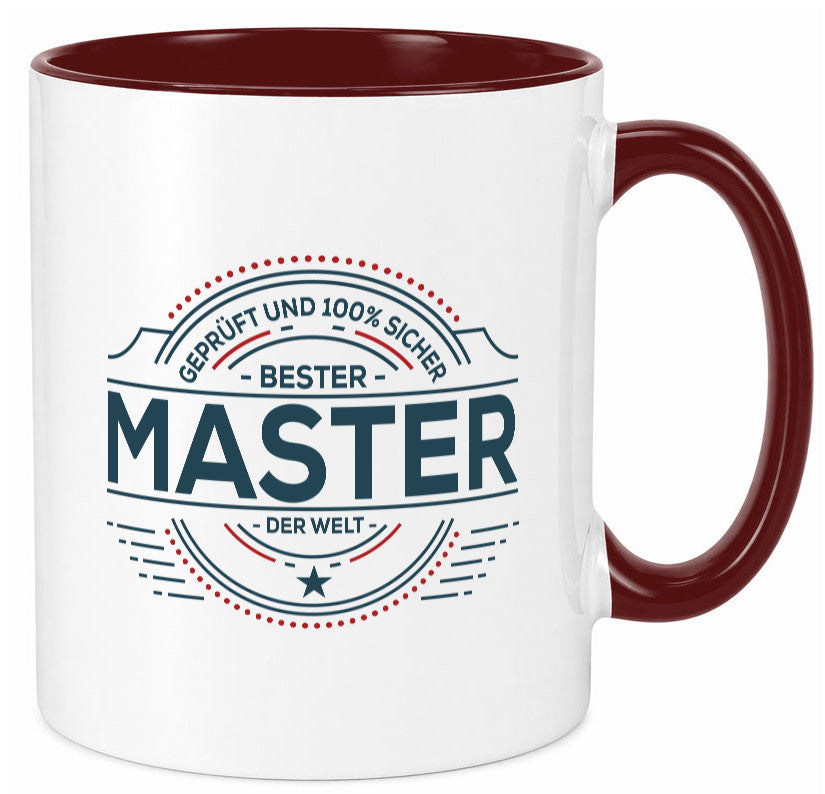 Geprüft und sicher: Master | Universität Student lustig Humor Geschenkidee