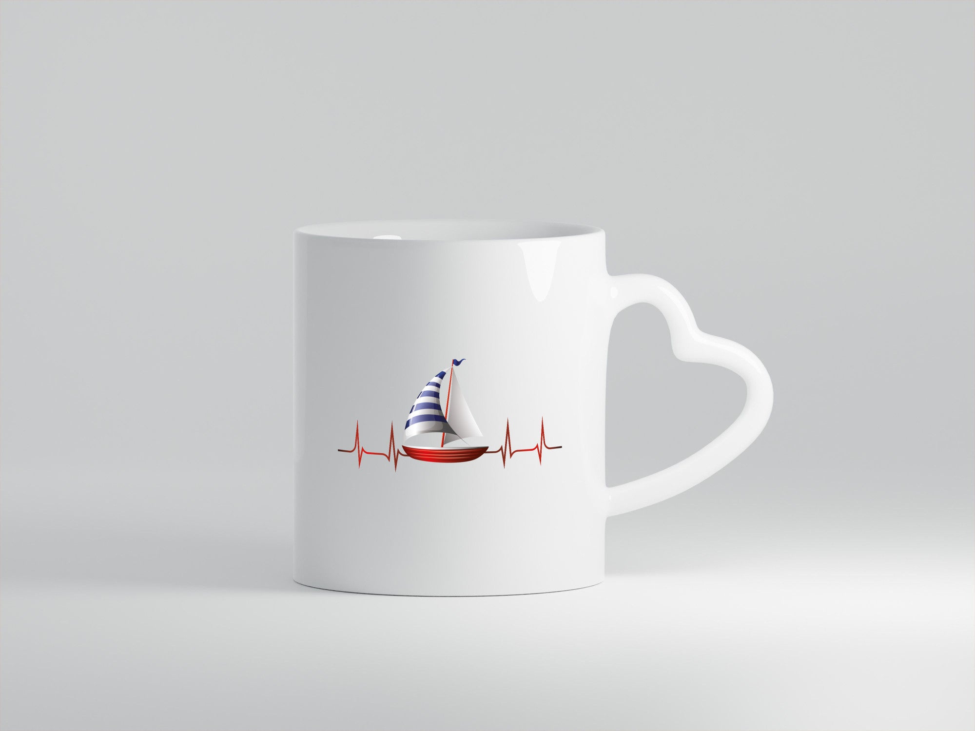 Segelboot Herzschlag | Segler segeln Boot Kapitän Geschenk Humor Geschenkidee