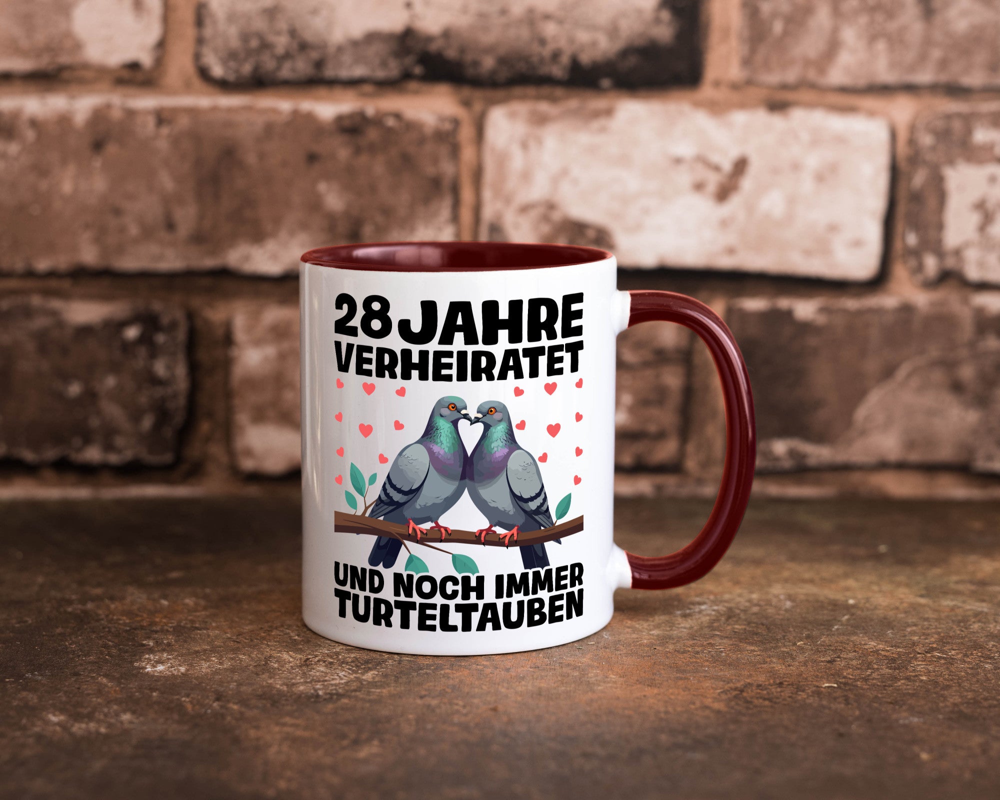 28 Jahre verheiratet | Turteltauben Ehe Ehepaar Geschenk Humor Geschenkidee