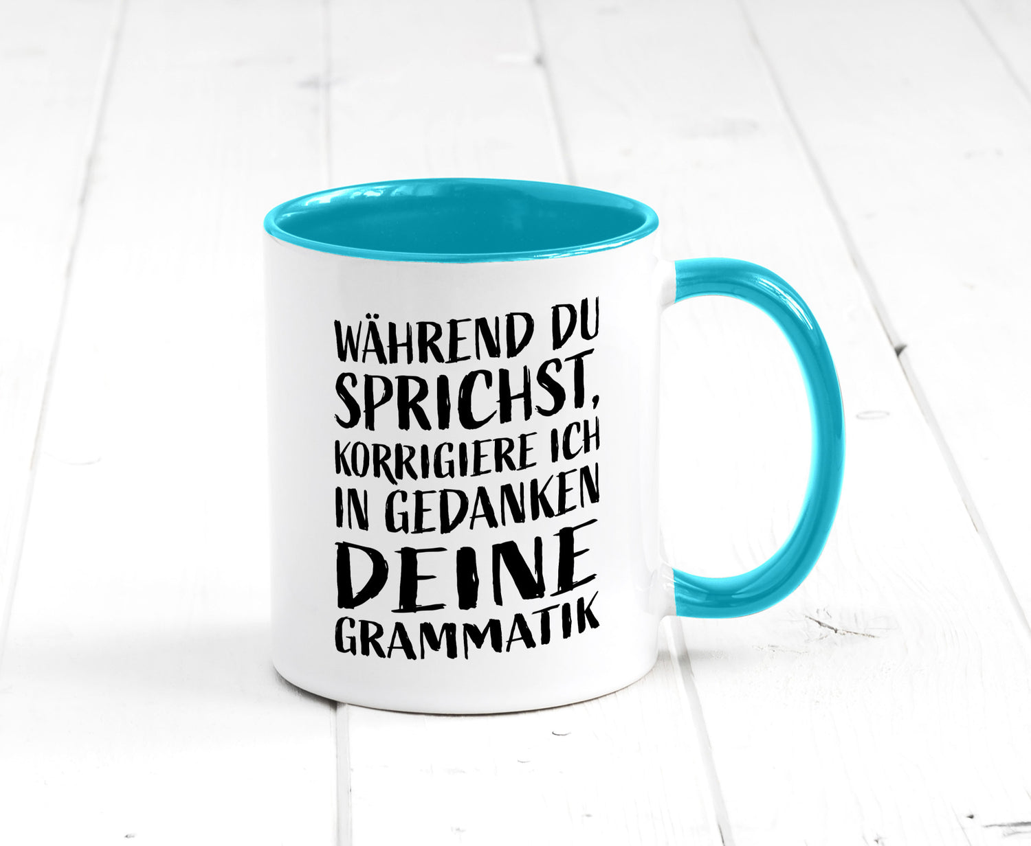 Während du sprichst, Grammatik korrigieren lustiger Spruch Geschenk Humor