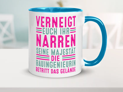 Verneigt euch: Bauingenieurin | Ingenieurin Geschenkidee Humor Tasse