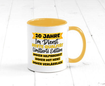 20 Jahre im Dienst | Jubiläum Arbeit v8 Geschenkidee Kollegen Büro Humor Tasse