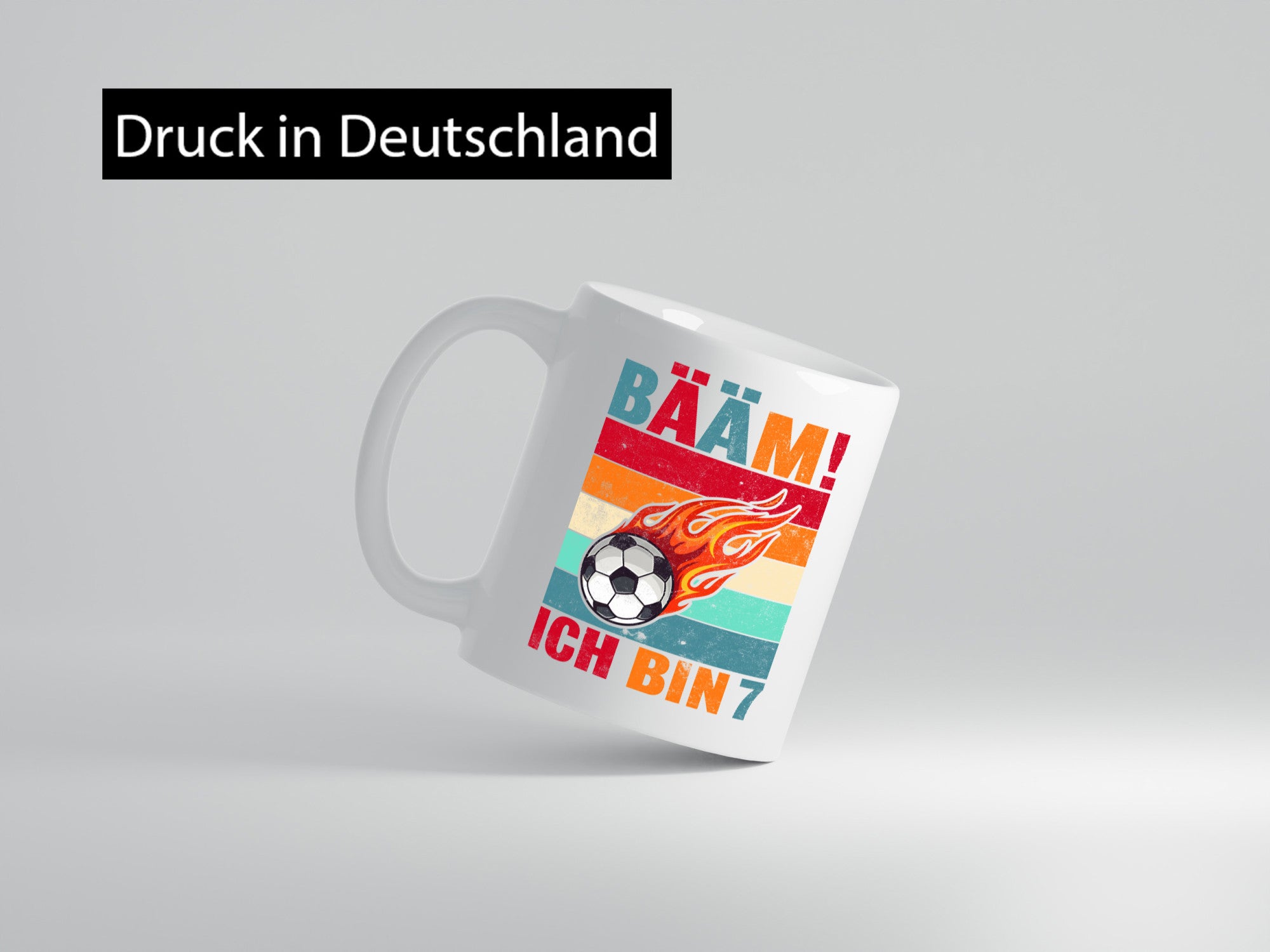 7. Geburtstag | Bääm ich bin 7 Fußball lustig Geschenkidee Geschenk Tasse