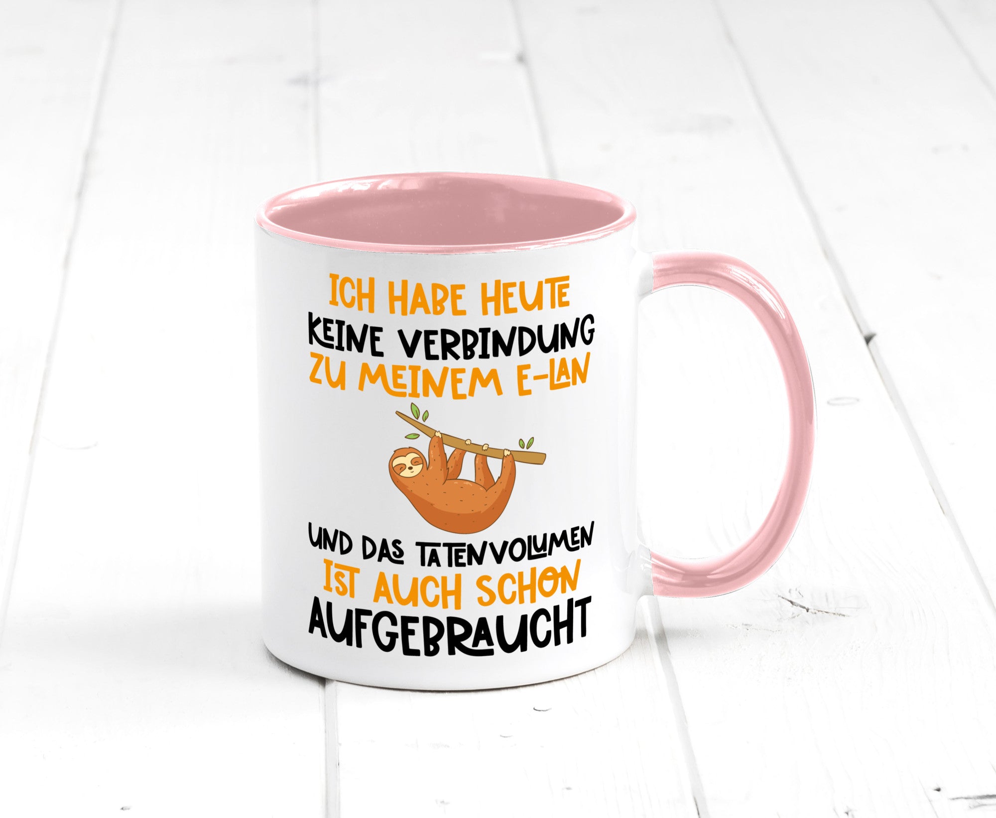 Tatenvolumen aufgebraucht | Spruch Humor Faultier Tierliebhaber Geschenkidee