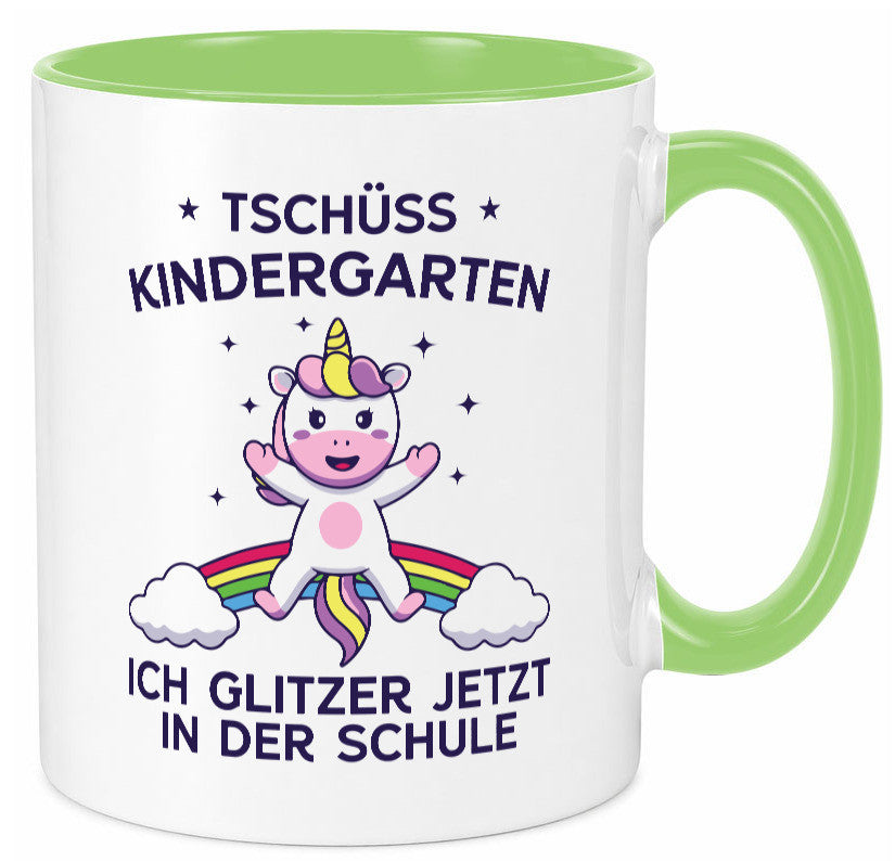 Kindergarten, jetzt Schule | Einhorn Geschenk Humor Geschenkidee lustiger Tasse