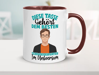 Im Universum: Schwiegervater |Schwiegersohn | Beziehung Geschenkidee Familie Tasse