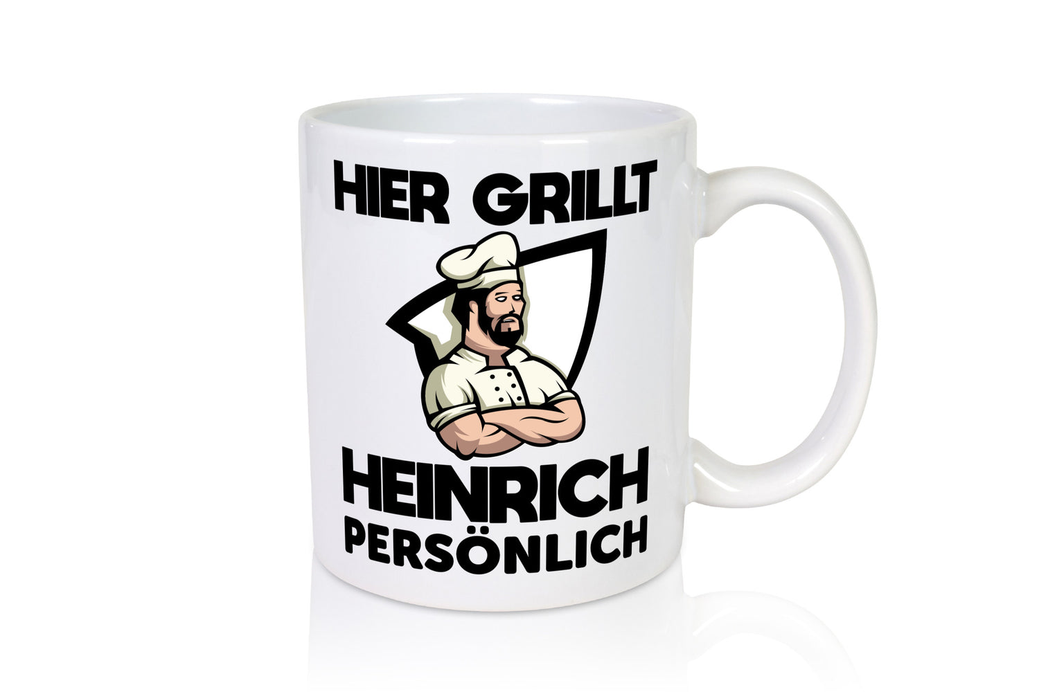Hier Grillt Heinrich Persönlich | Grillmeister Geschenk Humor Geschenkidee