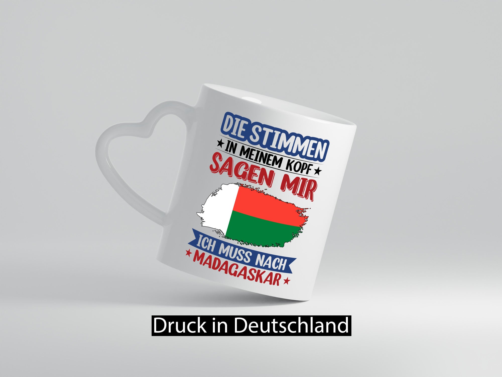 Madagaskar | Urlaub Stimmen in meinem Kopf Traumland Geschenkidee Humor Tasse