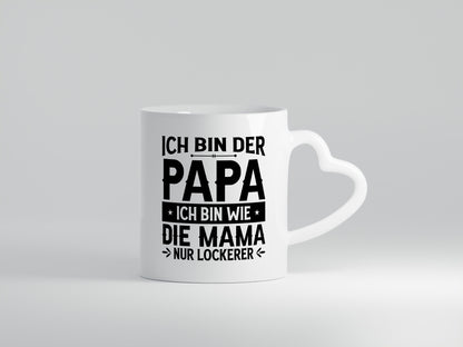Papa wie Mama, nur lockerer | Sterne Pfeile Geschenkidee Familie Humor Tasse