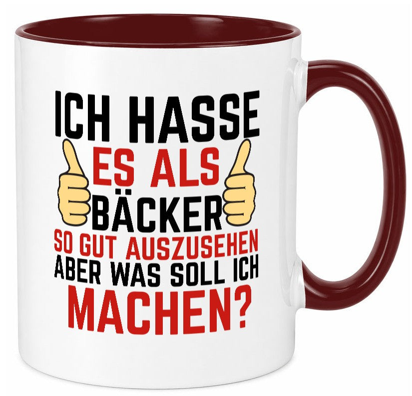 Als Bäcker so gut auszusehen | Bäckerrei Geschenk Humor Geschenkidee lustiger Tasse