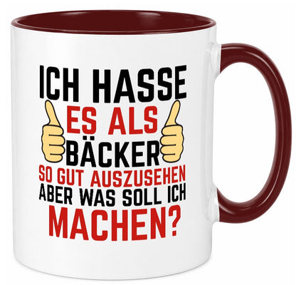 Als Bäcker so gut auszusehen | Bäckerrei Geschenk Humor Geschenkidee lustiger Tasse
