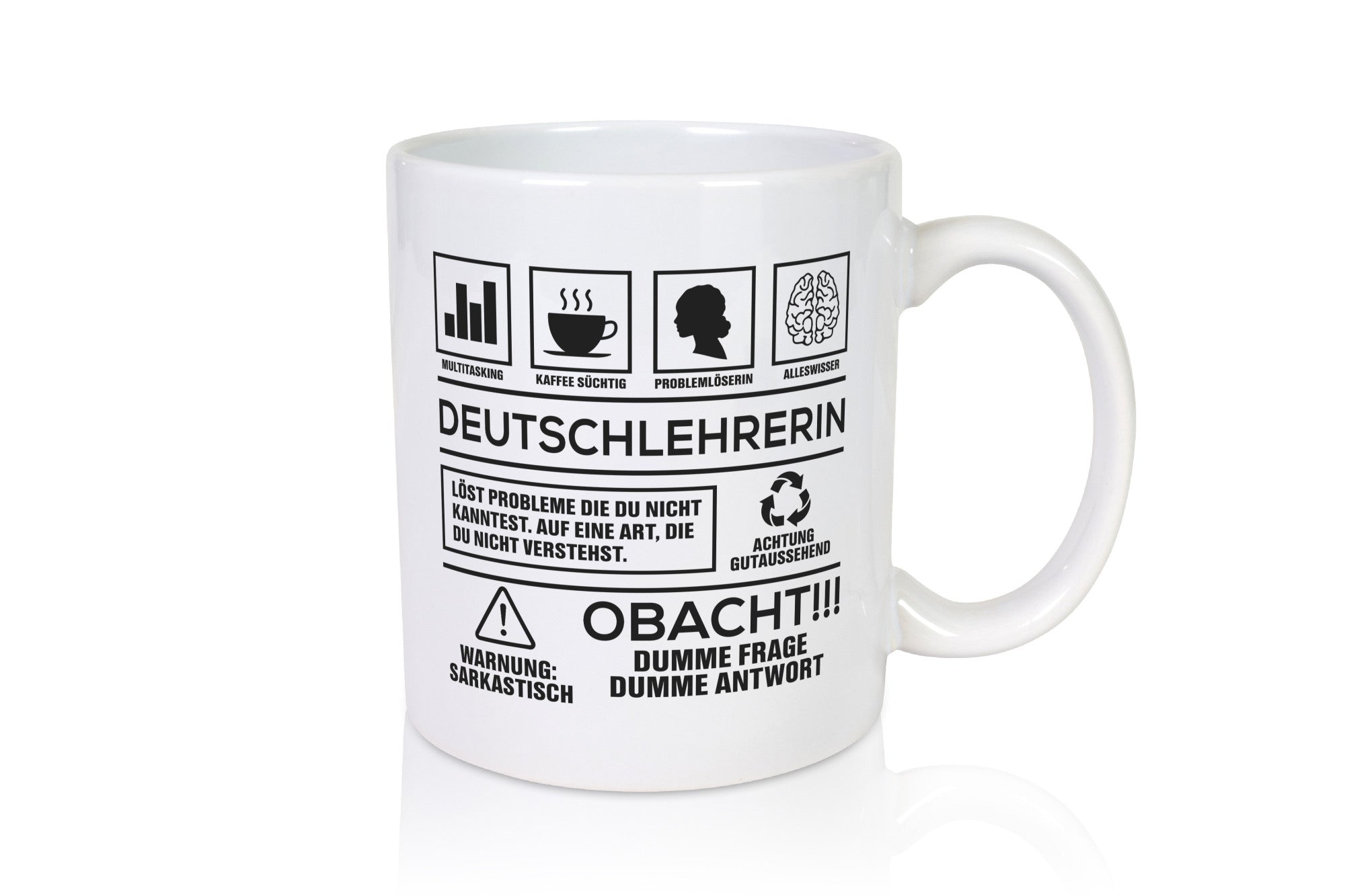 Achtung Probleme Deutschlehrerin | Lehrer Geschenk Humor Geschenkidee lustiger