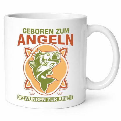 Geboren zum Angeln gezwungen zur Arbeit | Angler Fische lustig Kollegen Büro