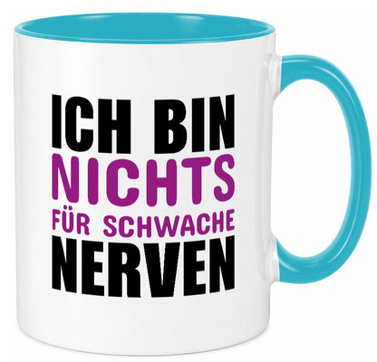 Schwache nerven lustiger Spruch Geschenk Humor Geschenkidee Tasse