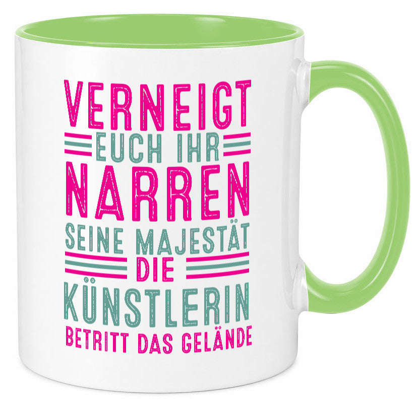 Verneigt euch: Künstlerin| Kunst lustiger Spruch Geschenk Humor Geschenkidee