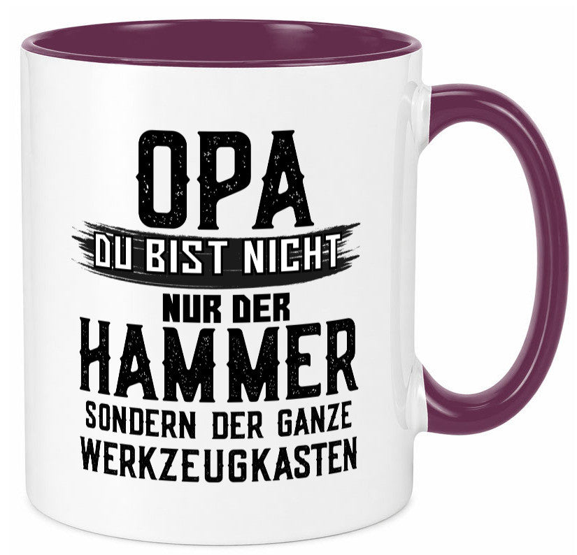 Opa ist der Hammer | Großvater Tasse Werkzeugkasten lustig Familie Geschenkidee