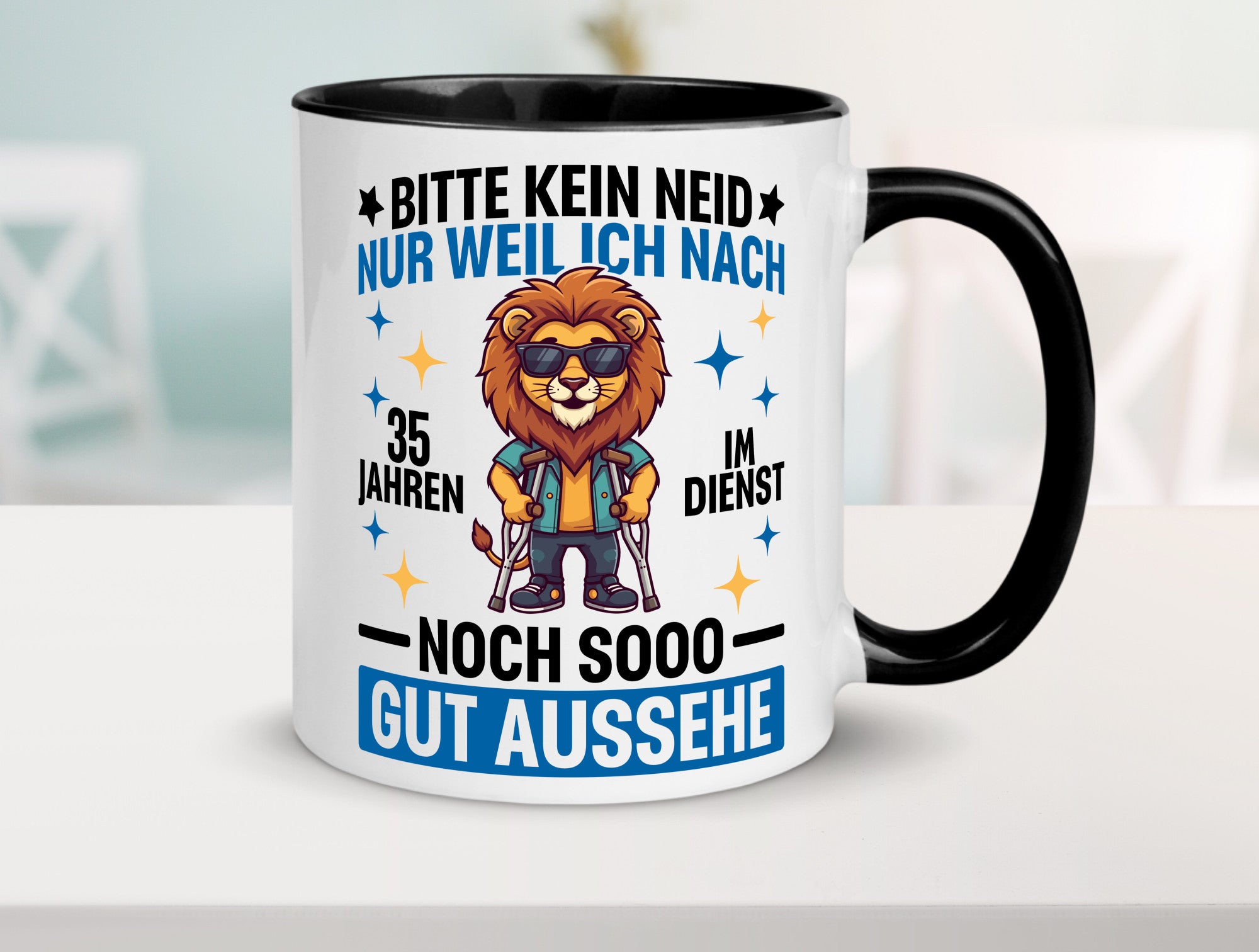 35 Jahre im Dienst | Arbeitsjubiläum Arbeit lustig Kollegen Büro Geschenk Tasse